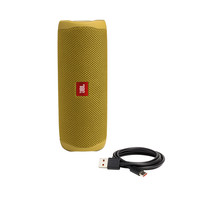 JBL Flip 5 - Mustard Yellow - Portable Waterproof Speaker - Detailshot 1 image number null